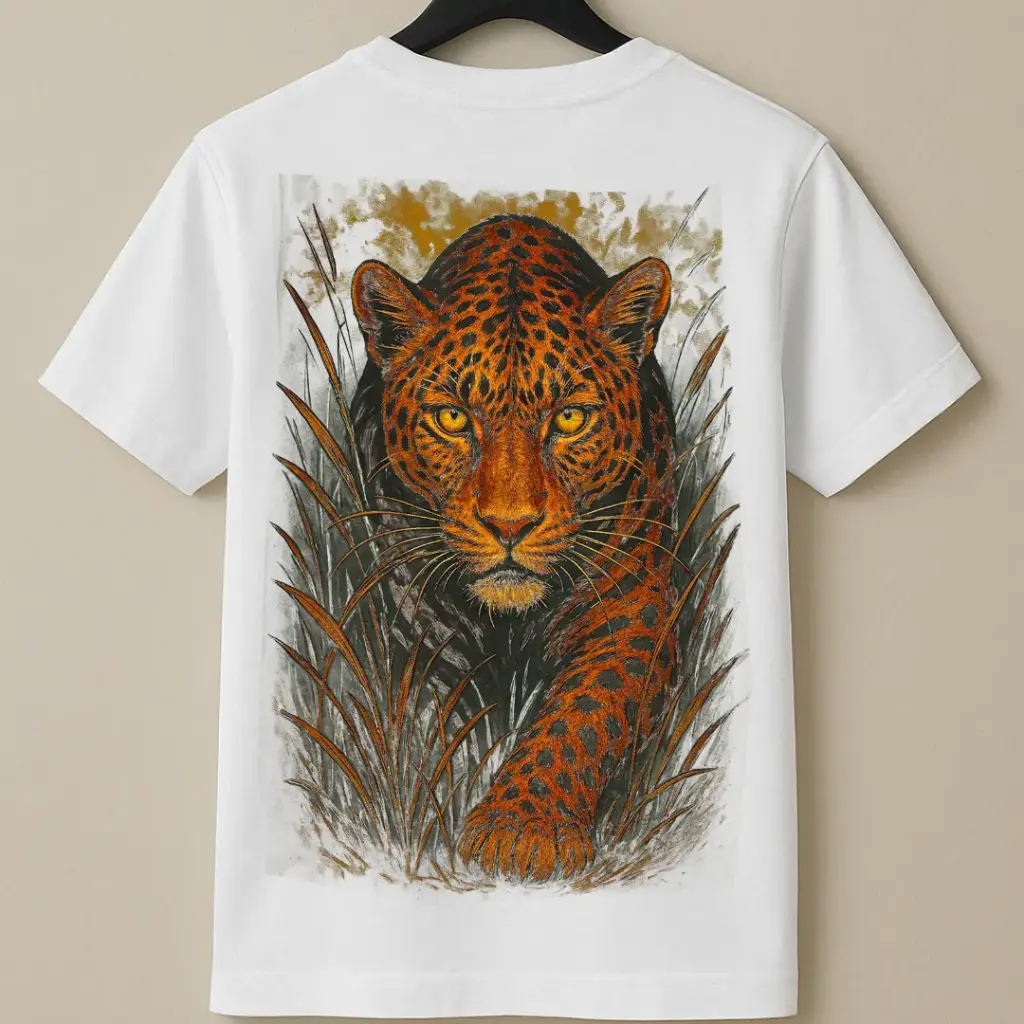 Lion Printed 100% Cotton White Tee