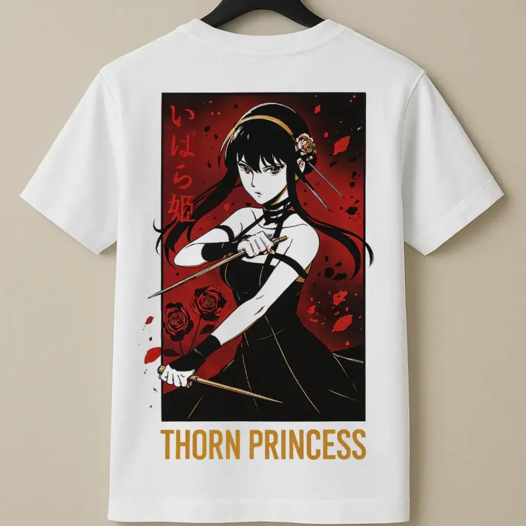 Anime Printed White Tee 100% Cotton