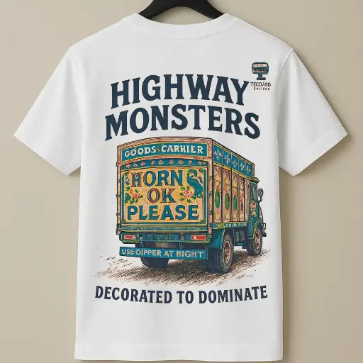 Highway Monsters Printed - 100% Cotton Essentials Tee