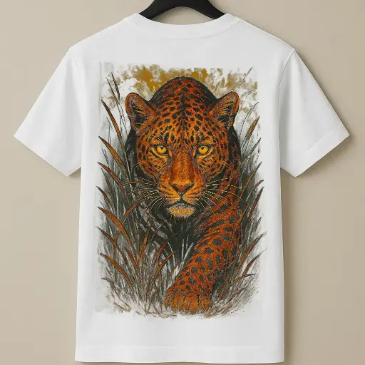 Lion Printed 100% Cotton White Tee